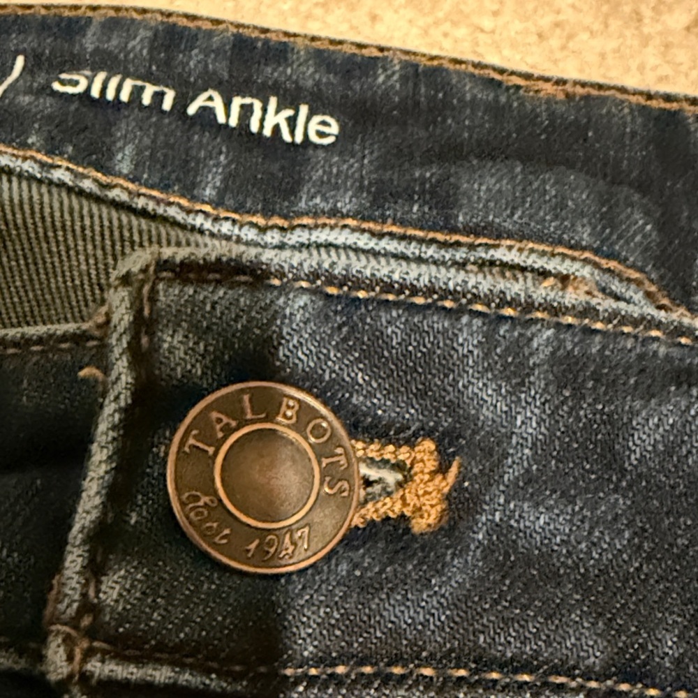 Talbots Dark Blue Straight Leg Jeans - Picture 4 of 5